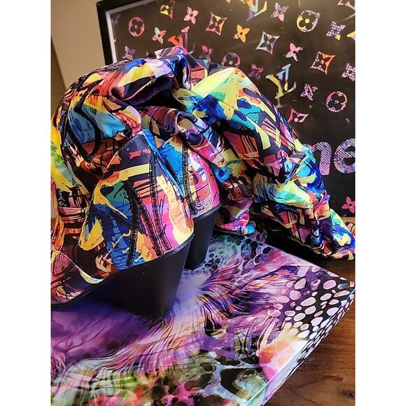 Cape Robbin Kelsey Western Slouch Thigh High Cowboy Boot Women's Sz 11 Colorful - Picture 4 of 15